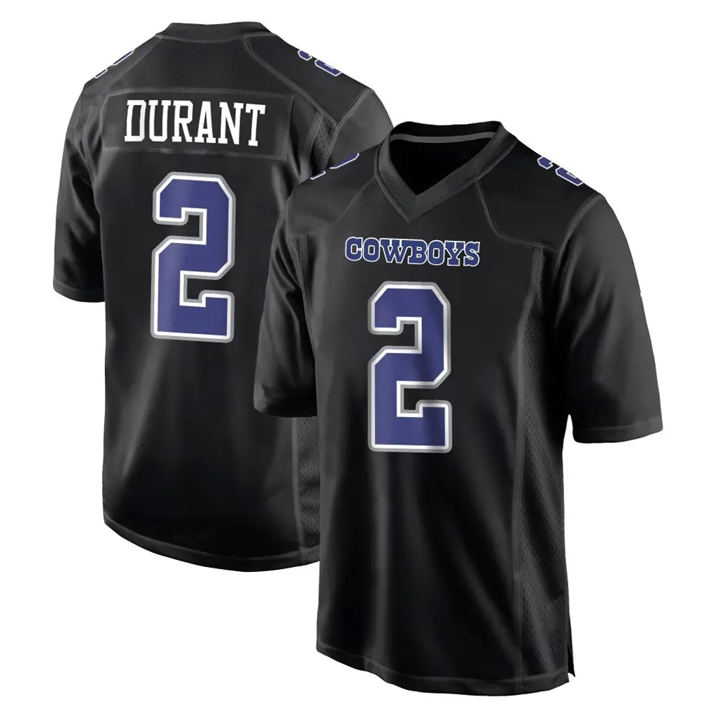 Ncoe D.Cowboys #2 Cobie Durant Player Carbon Black Fashion Home Game Stitched Jerseys