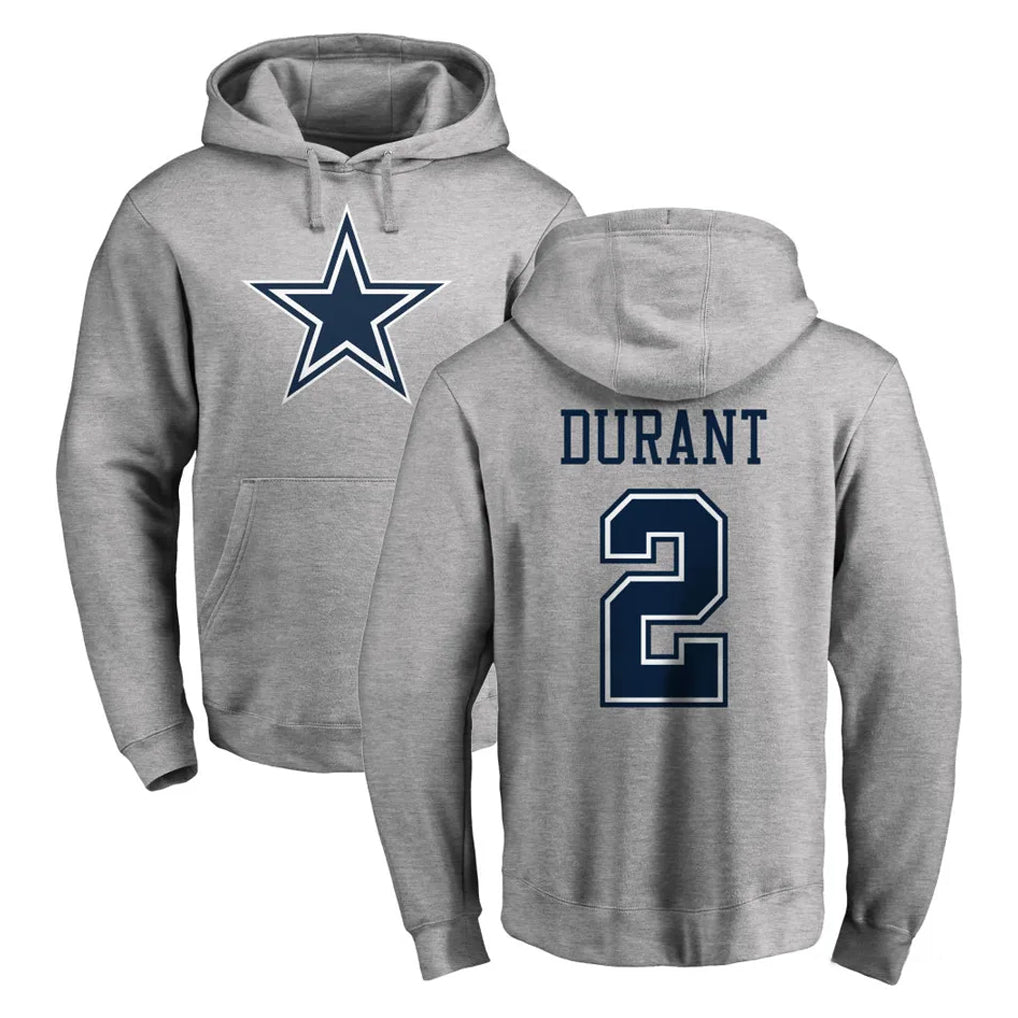Ncoe D.Cowboys #2 Cobie Durant Player Gray LOGO Pullover Hoodie Limited Stitched Jerseys
