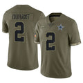 Ncoe D.Cowboys #2 Cobie Durant Player Olive Salute to Service Limited Game Stitched Jerseys
