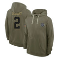 Ncoe D.Cowboys #2 Cobie Durant Player Olive Salute to Service Pullover Hoodies Limited Stitched Jerseys