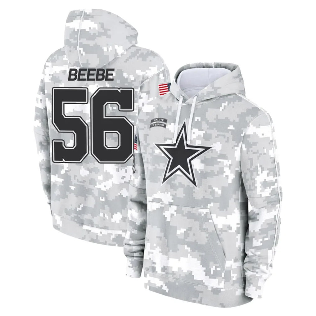 Ncoe D.Cowboys #56 Cooper Beebe Player Arctic Camo Salute to Service Hoodies Limited Game Stitched Jerseys