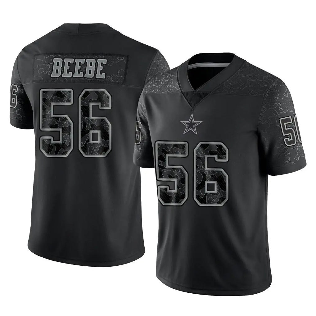 Ncoe D.Cowboys #56 Cooper Beebe Player Black Limited Reflective Home Game Stitched Jerseys