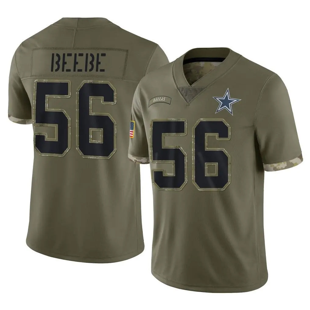 Ncoe D.Cowboys #56 Cooper Beebe Player Olive Salute to Service Limited Game Stitched Jerseys