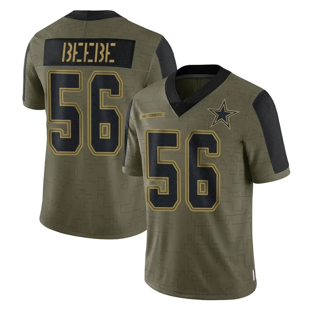 Ncoe D.Cowboys #56 Cooper Beebe Player Olive Salute to Service Limited Home Game Stitched Jerseys
