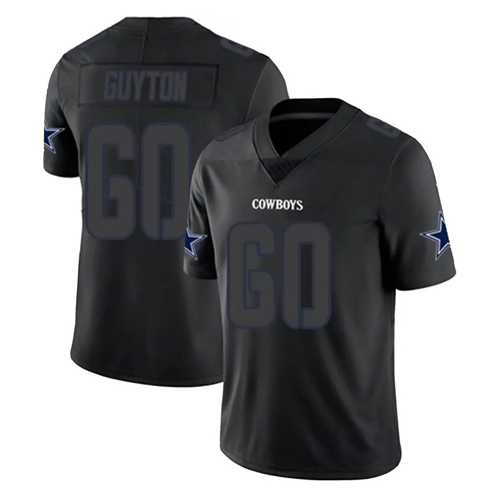 Ncoe D.Cowboys #60 Tyler Guyton Player Black Impact Limited Home Game Stitched Jerseys