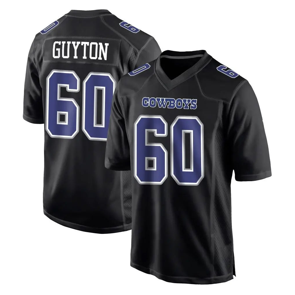 Ncoe D.Cowboys #60 Tyler Guyton Player Carbon Black Fashion Home Game Stitched Jerseys