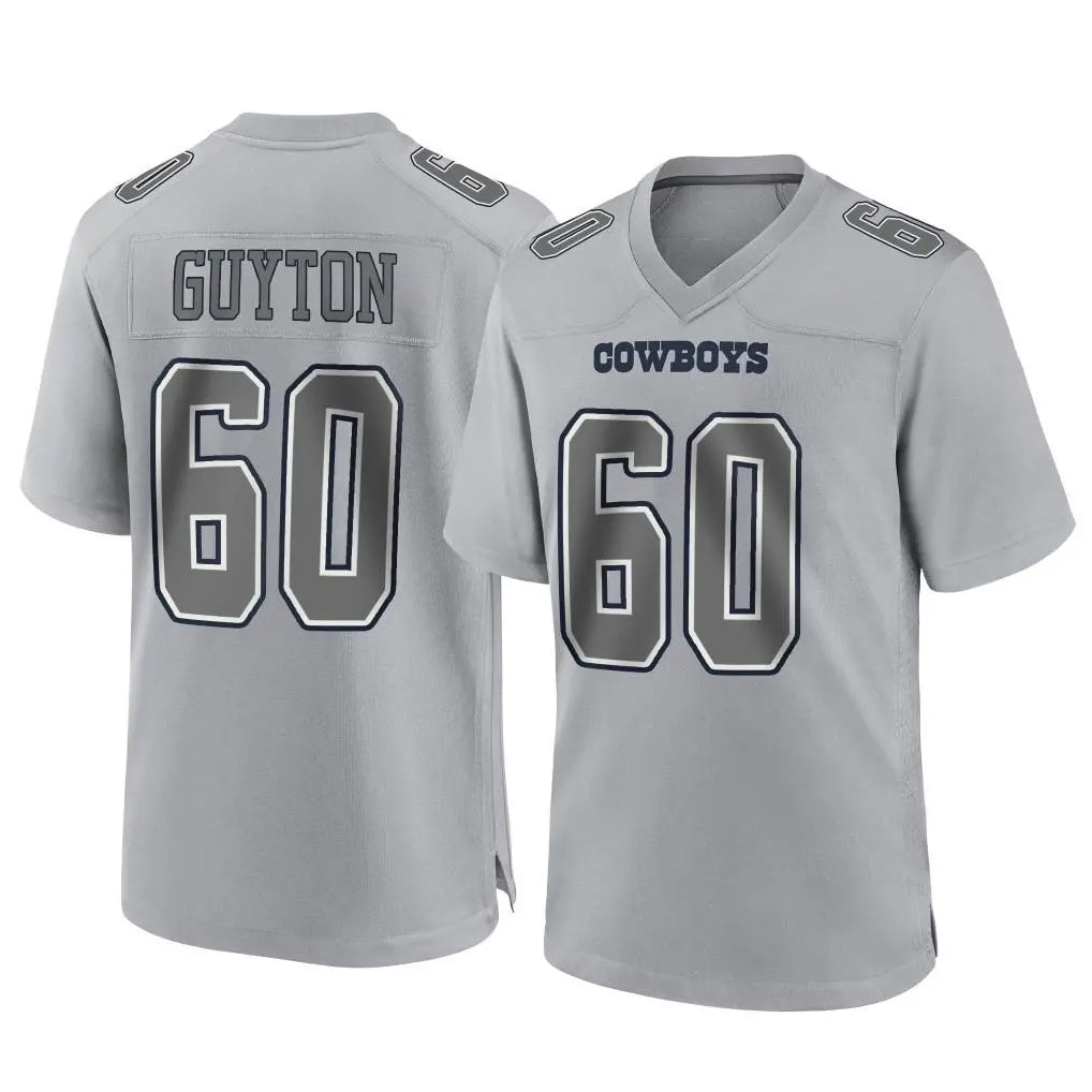 Ncoe D.Cowboys #60 Tyler Guyton Player Gray Atmosphere Fashion Home Game Stitched Jerseys