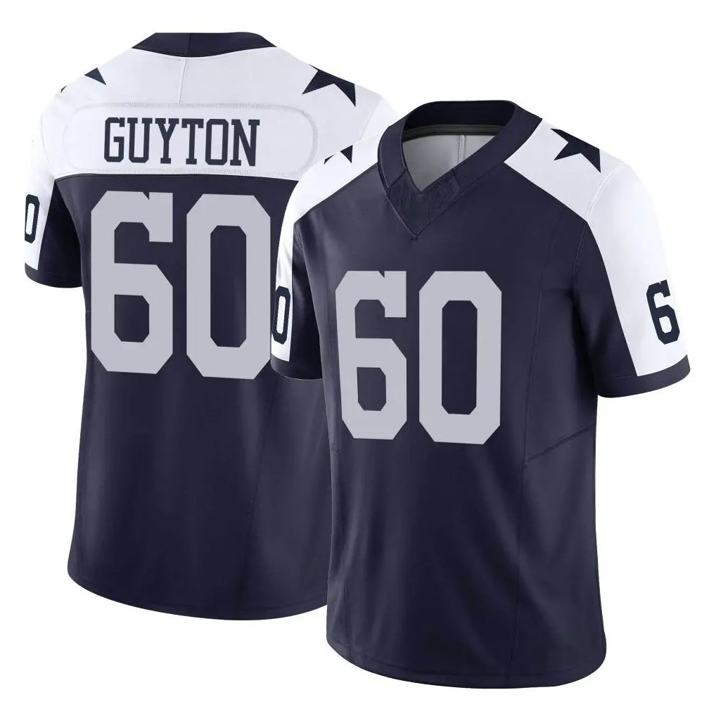 Ncoe D.Cowboys #60 Tyler Guyton Player Navy-White Limited Alternate Vapor F.U.S.E. Home Game Stitched Jerseys