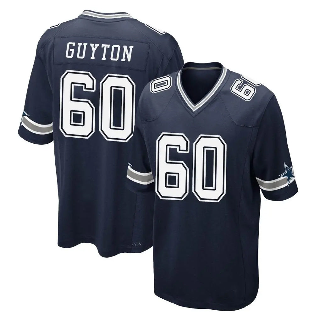 Ncoe D.Cowboys #60 Tyler Guyton Player Navy Home Game Stitched Jerseys