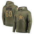 Ncoe D.Cowboys #60 Tyler Guyton Player Olive Salute to Service Pullover Hoodies Home Game Stitched Jerseys