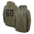 Ncoe D.Cowboys #60 Tyler Guyton Player Olive Salute to Service Pullover Hoodies Limited Stitched Jerseys