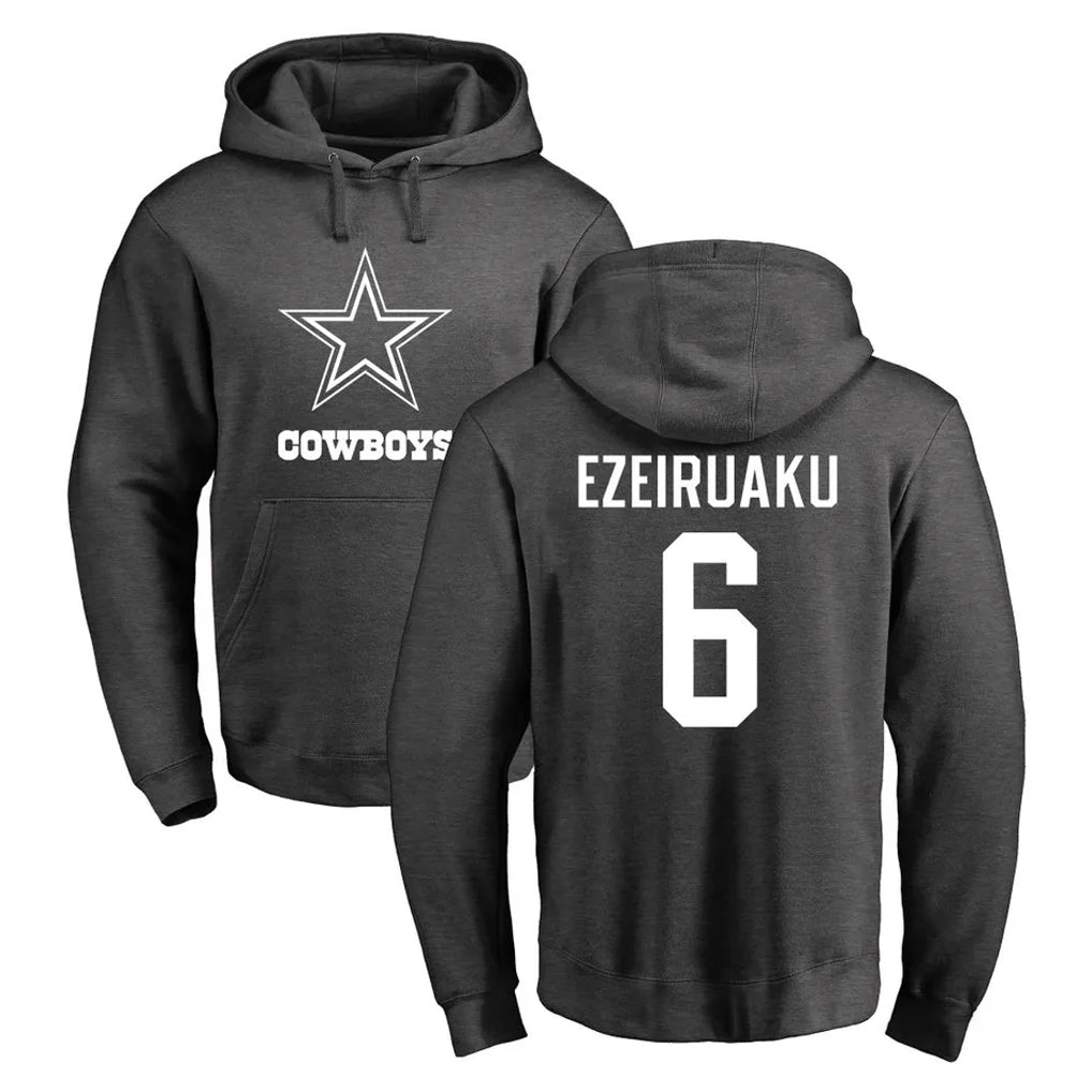 Ncoe D.Cowboys #6 Donovan Ezeiruaku Player Ash One Color Pullover Hoodie Limited Stitched Jerseys