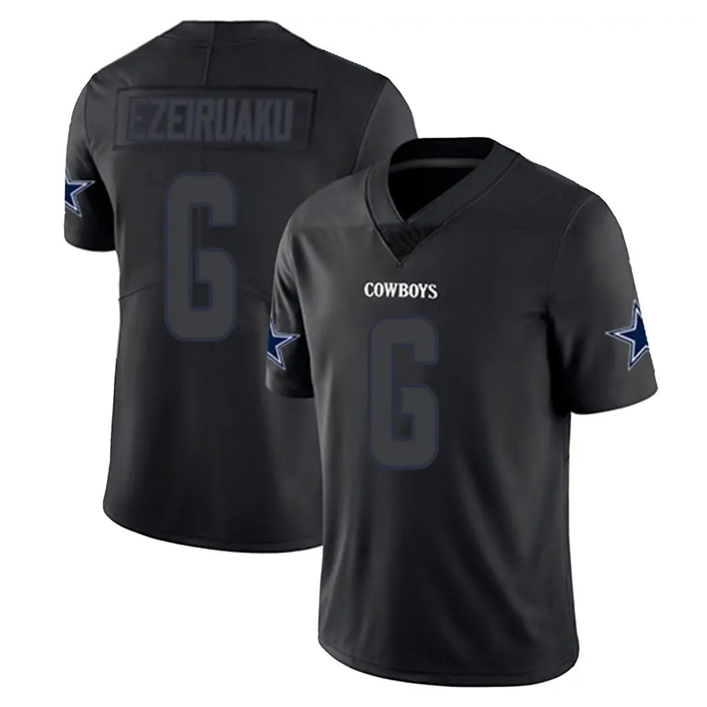 Ncoe D.Cowboys #6 Donovan Ezeiruaku Player Black Impact Limited Home Game Stitched Jerseys