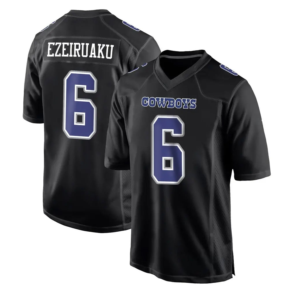Ncoe D.Cowboys #6 Donovan Ezeiruaku Player Carbon Black Fashion Home Game Stitched Jerseys