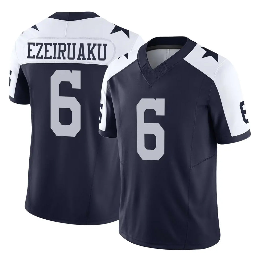 Ncoe D.Cowboys #6 Donovan Ezeiruaku Player Navy-White Limited Alternate Vapor F.U.S.E. Home Game Stitched Jerseys