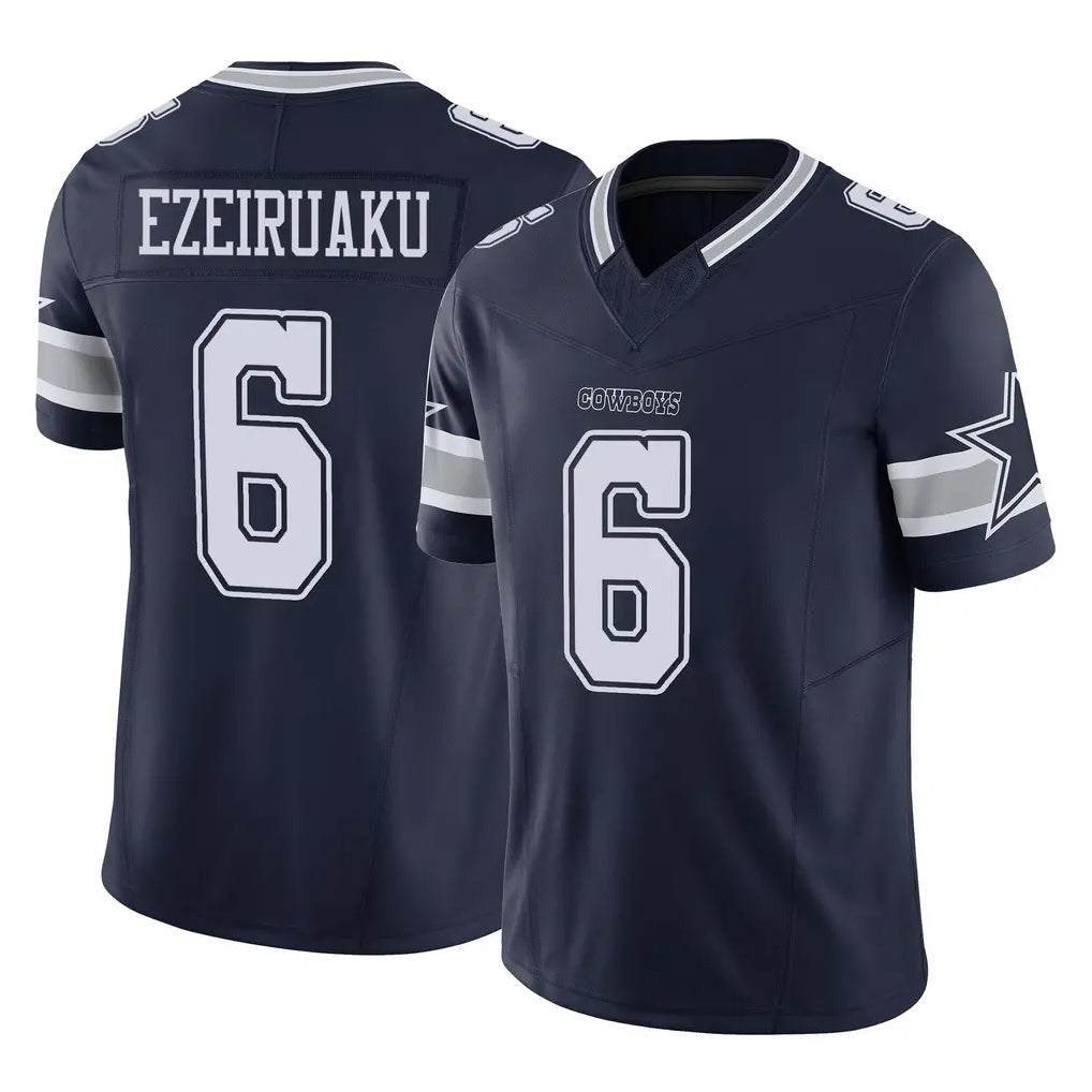 Ncoe D.Cowboys #6 Donovan Ezeiruaku Player Navy Limited Vapor F.U.S.E. Home Game Stitched Jerseys