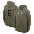 Ncoe D.Cowboys #6 Donovan Ezeiruaku Player Olive Salute to Service Pullover Hoodies Limited Stitched Jerseys
