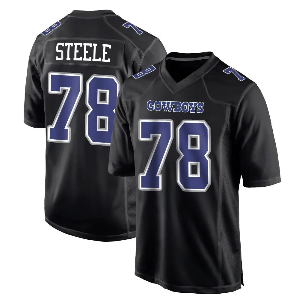 Ncoe D.Cowboys #78 Terence Steele Player Carbon Black Fashion Home Game Stitched Jerseys