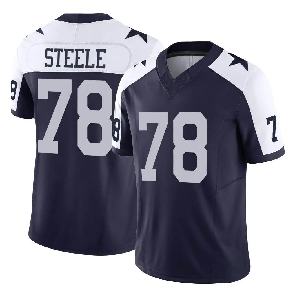 Ncoe D.Cowboys #78 Terence Steele Player Navy-White Limited Alternate Vapor F.U.S.E. Home Game Stitched Jerseys