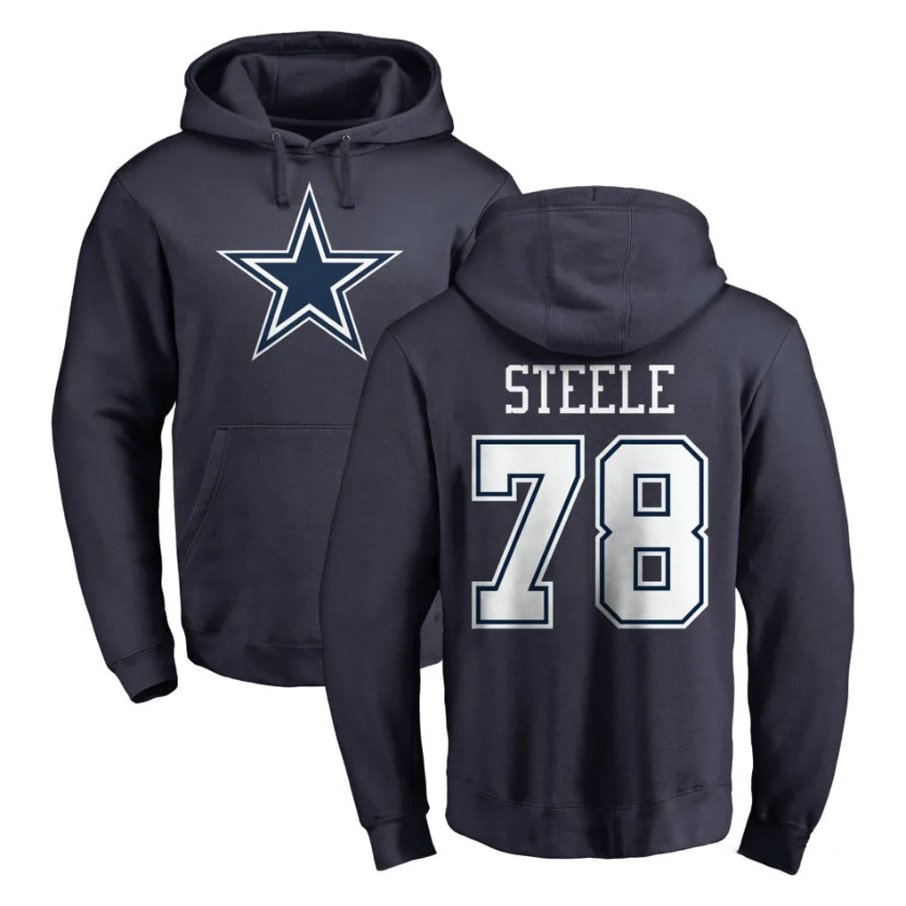 Ncoe D.Cowboys #78 Terence Steele Player Navy Pullover Hoodies Limited Stitched Jerseys