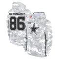 Ncoe D.Cowboys #86 Luke Schoonmaker Player Arctic Camo Salute to Service Hoodies Limited Game Stitched Jerseys