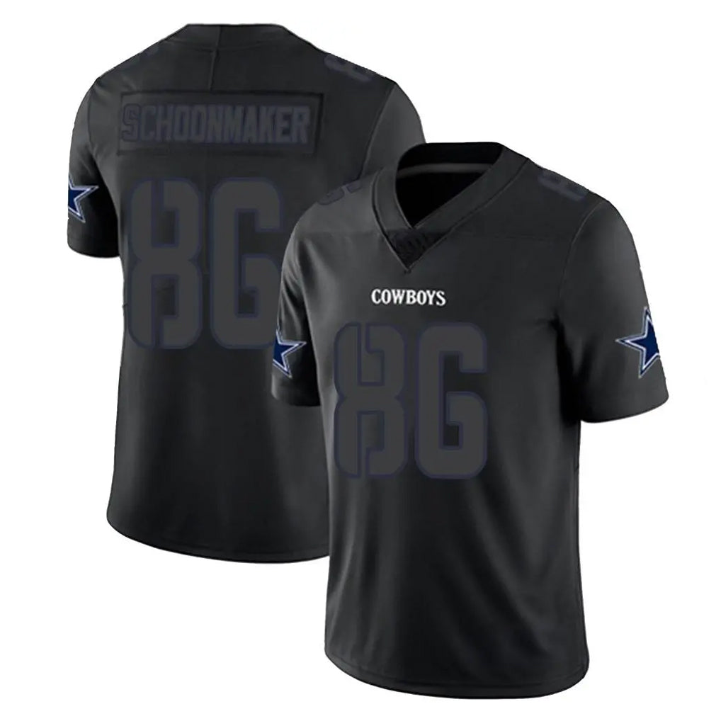 Ncoe D.Cowboys #86 Luke Schoonmaker Player Black Impact Limited Home Game Stitched Jerseys