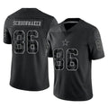 Ncoe D.Cowboys #86 Luke Schoonmaker Player Black Limited Reflective Home Game Stitched Jerseys