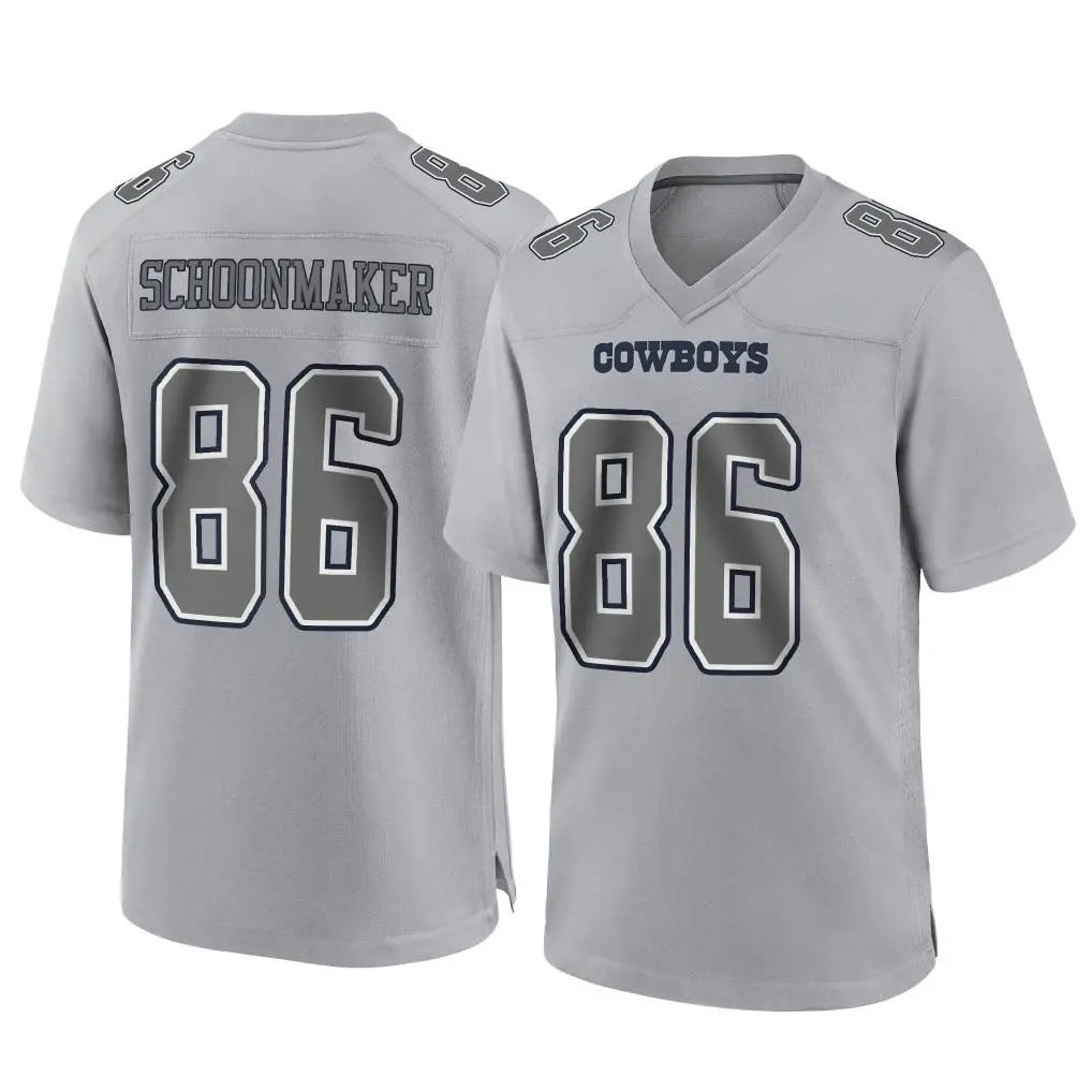 Ncoe D.Cowboys #86 Luke Schoonmaker Player Gray Atmosphere Fashion Home Game Stitched Jerseys