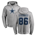 Ncoe D.Cowboys #86 Luke Schoonmaker Player Gray LOGO Pullover Hoodie Limited Stitched Jerseys
