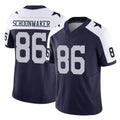 Ncoe D.Cowboys #86 Luke Schoonmaker Player Navy-White Limited Alternate Vapor F.U.S.E. Home Game Stitched Jerseys
