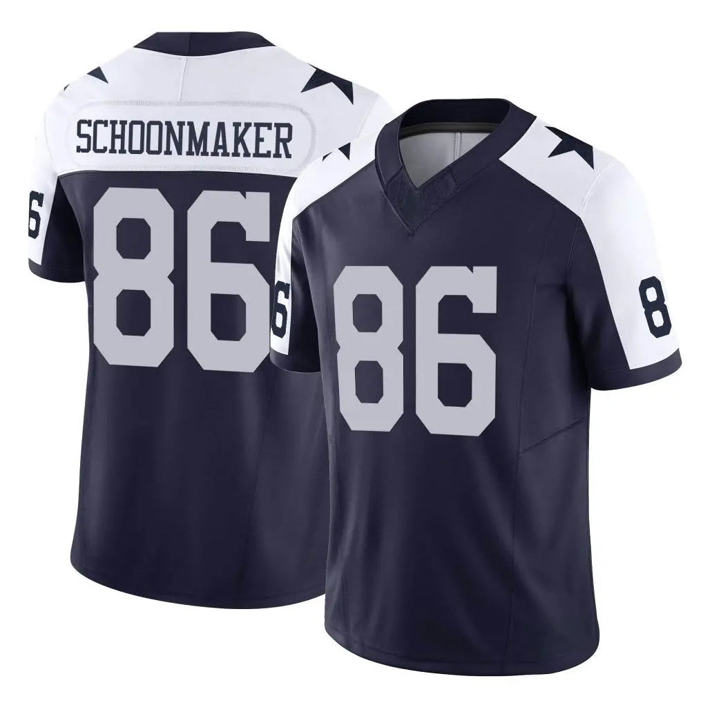Ncoe D.Cowboys #86 Luke Schoonmaker Player Navy-White Limited Alternate Vapor F.U.S.E. Home Game Stitched Jerseys