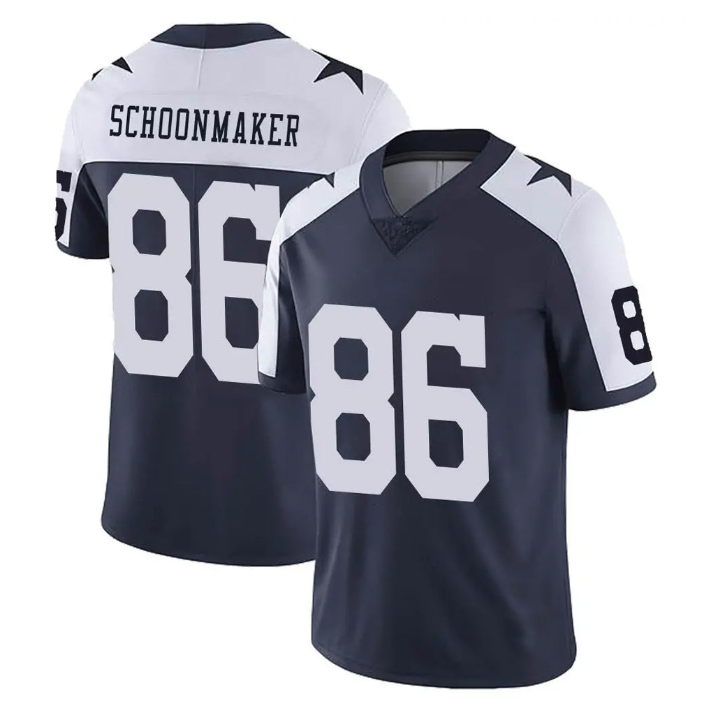 Ncoe D.Cowboys #86 Luke Schoonmaker Player Navy-White Limited Alternate Vapor Untouchable Home Game Stitched Jerseys