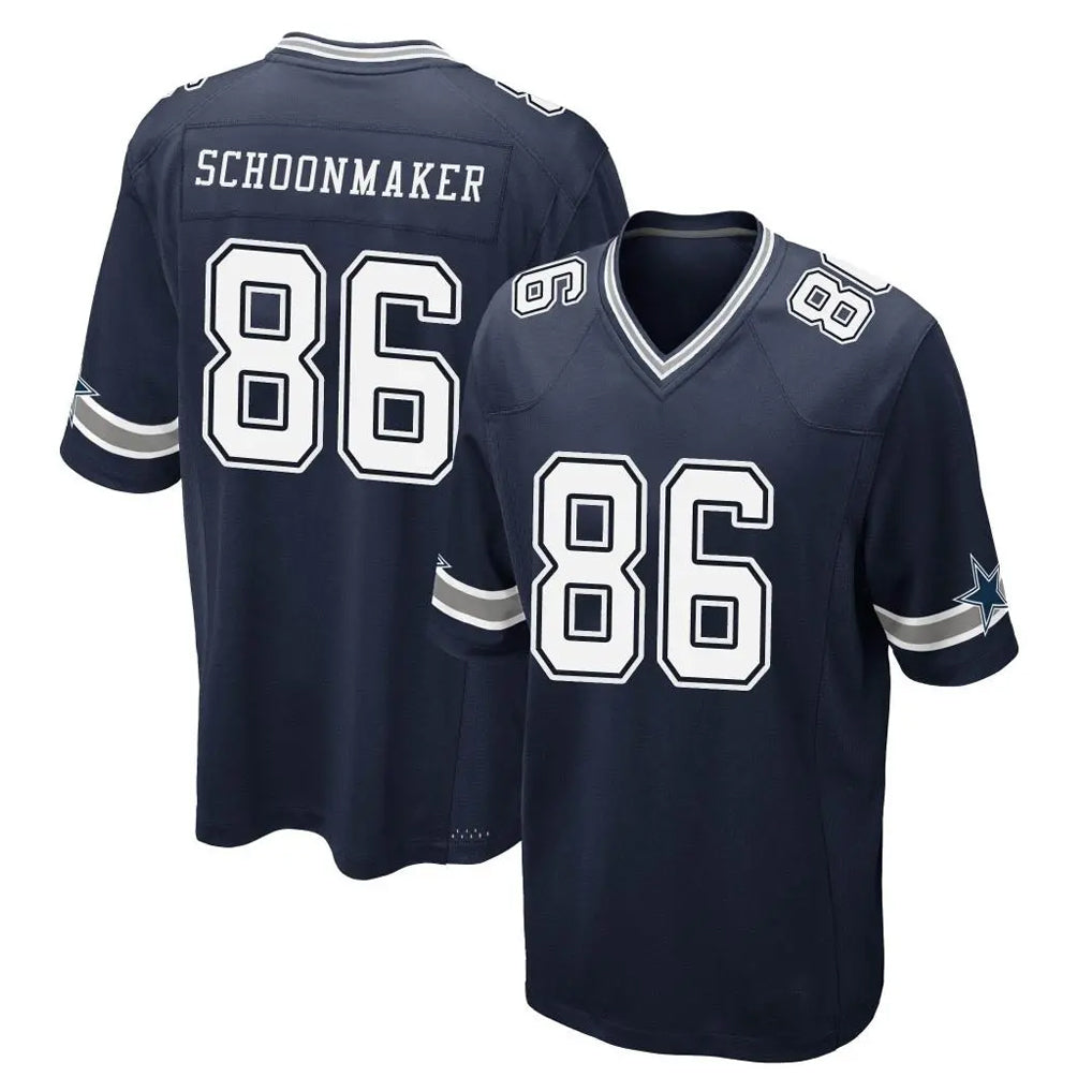 Ncoe D.Cowboys #86 Luke Schoonmaker Player Navy Home Game Stitched Jerseys