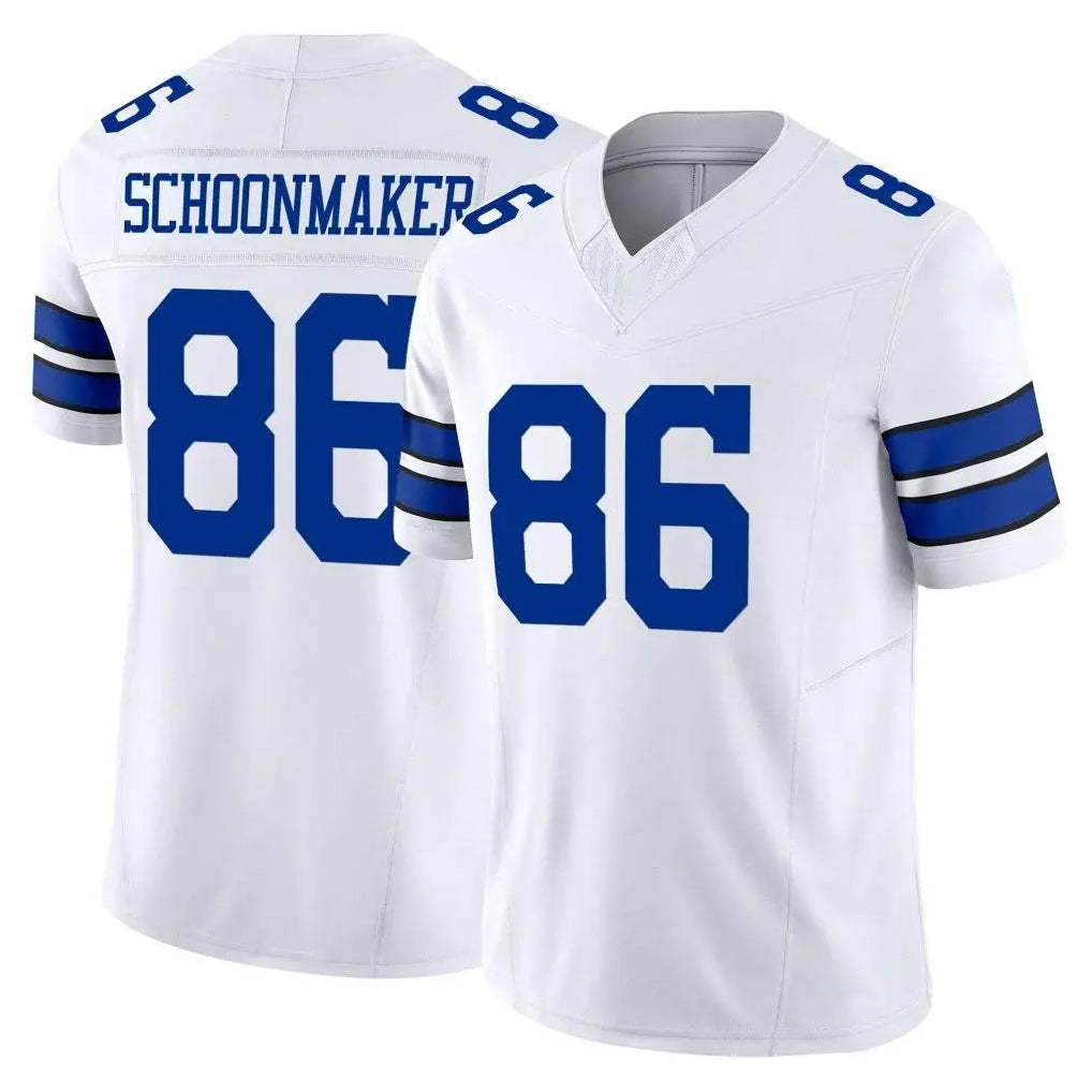 Ncoe D.Cowboys #86 Luke Schoonmaker Player White Limited Vapor F.U.S.E. Home Game Stitched Jerseys