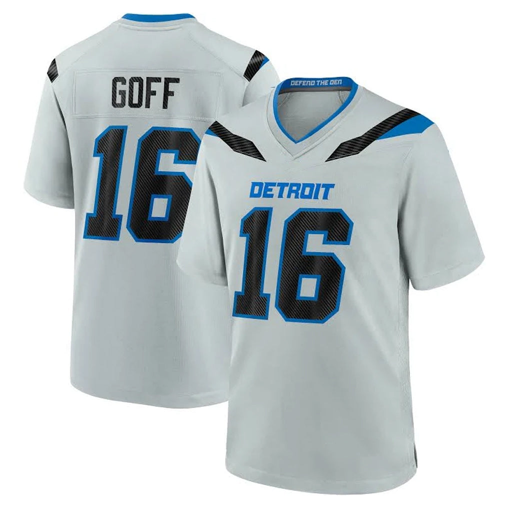 Ncoe D.Lions #16 Jared Goff Player Silver 2026 Rivalries Collection Home Game Stitched Jerseys