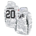 Ncoe D.Lions #20 Barry Sanders Player Arctic Camo Salute to Service Hoodies Limited Game Stitched Jerseys