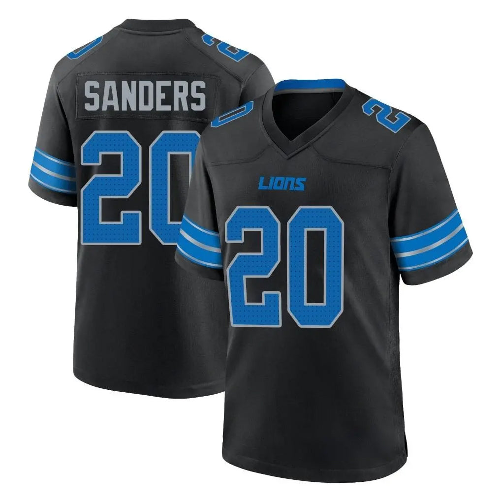 Ncoe D.Lions #20 Barry Sanders Player Black Alternate Home Game Stitched Jerseys