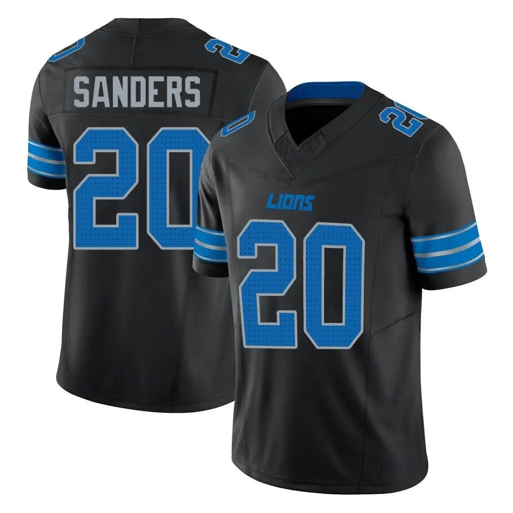 Ncoe D.Lions #20 Barry Sanders Player Black Alternate Vapor F.U.S.E. Limited Home Game Stitched Jerseys