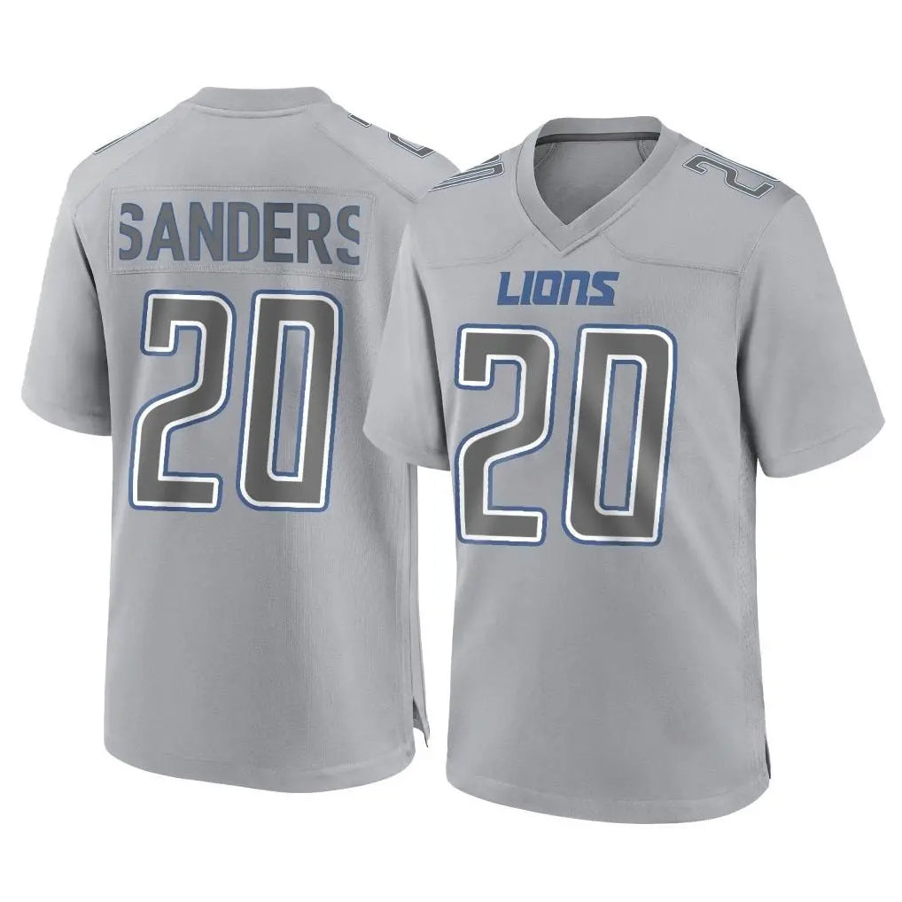 Ncoe D.Lions #20 Barry Sanders Player Gray Atmosphere Fashion Home Game Stitched Jerseys