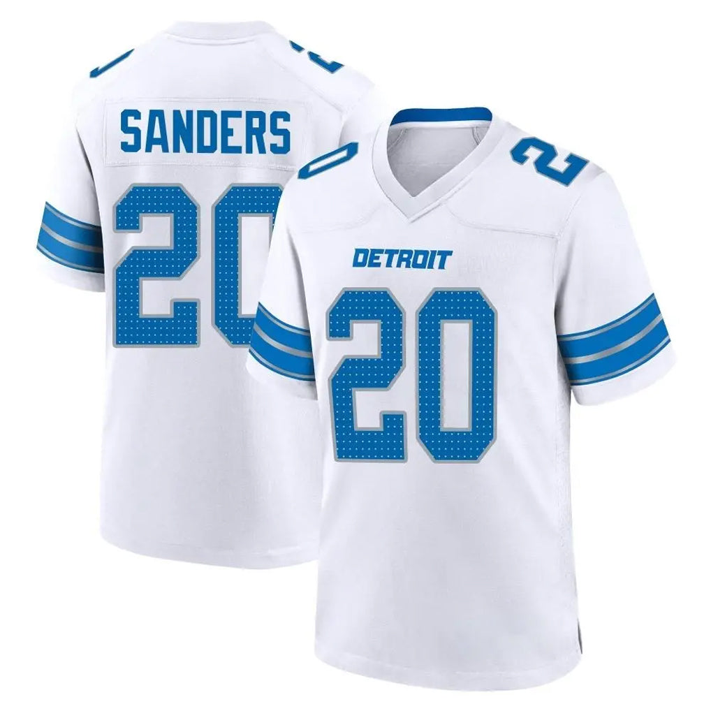 Ncoe D.Lions #20 Barry Sanders Player White Alternate Home Game Stitched Jerseys