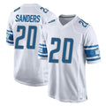 Ncoe D.Lions #20 Barry Sanders Player White Home Game Stitched Jerseys
