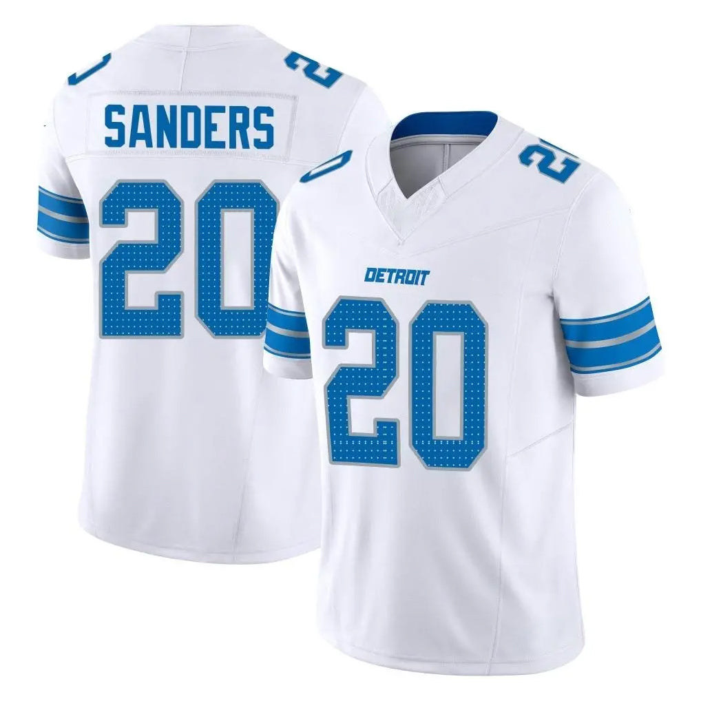Ncoe D.Lions #20 Barry Sanders Player White Limited Vapor F.U.S.E. Alternate Home Game Stitched Jerseys