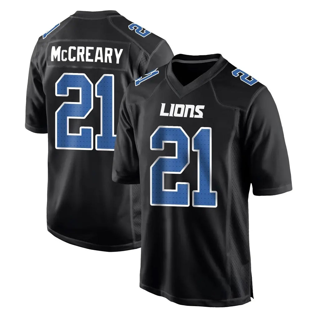 Ncoe D.Lions #21 Roger McCreary Player Black Fashion Home Game Stitched Jerseys