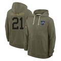 Ncoe D.Lions #21 Roger McCreary Player Olive Salute to Service Pullover Hoodies Limited Stitched Jerseys