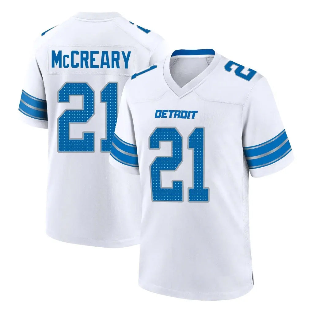 Ncoe D.Lions #21 Roger McCreary Player White Alternate Home Game Stitched Jerseys