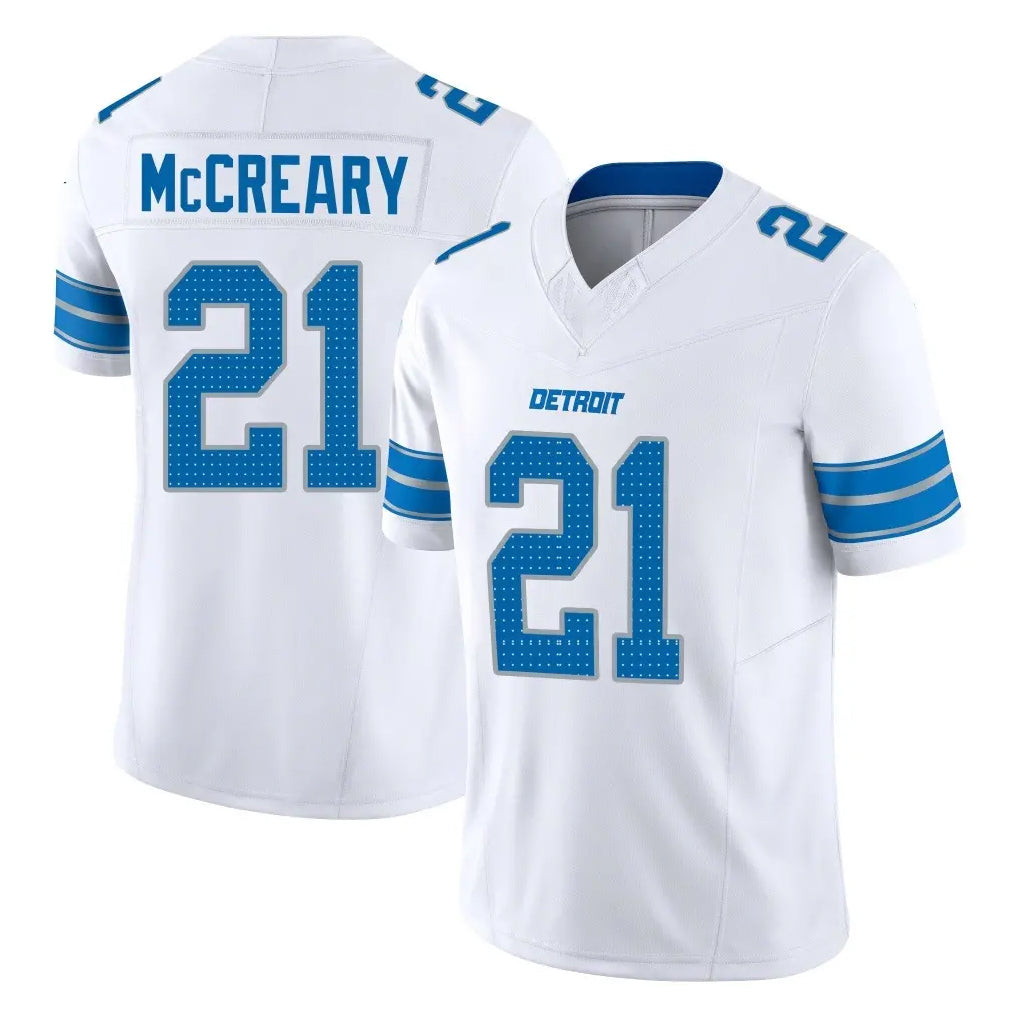 Ncoe D.Lions #21 Roger McCreary Player White Limited Vapor F.U.S.E. Alternate Home Game Stitched Jerseys