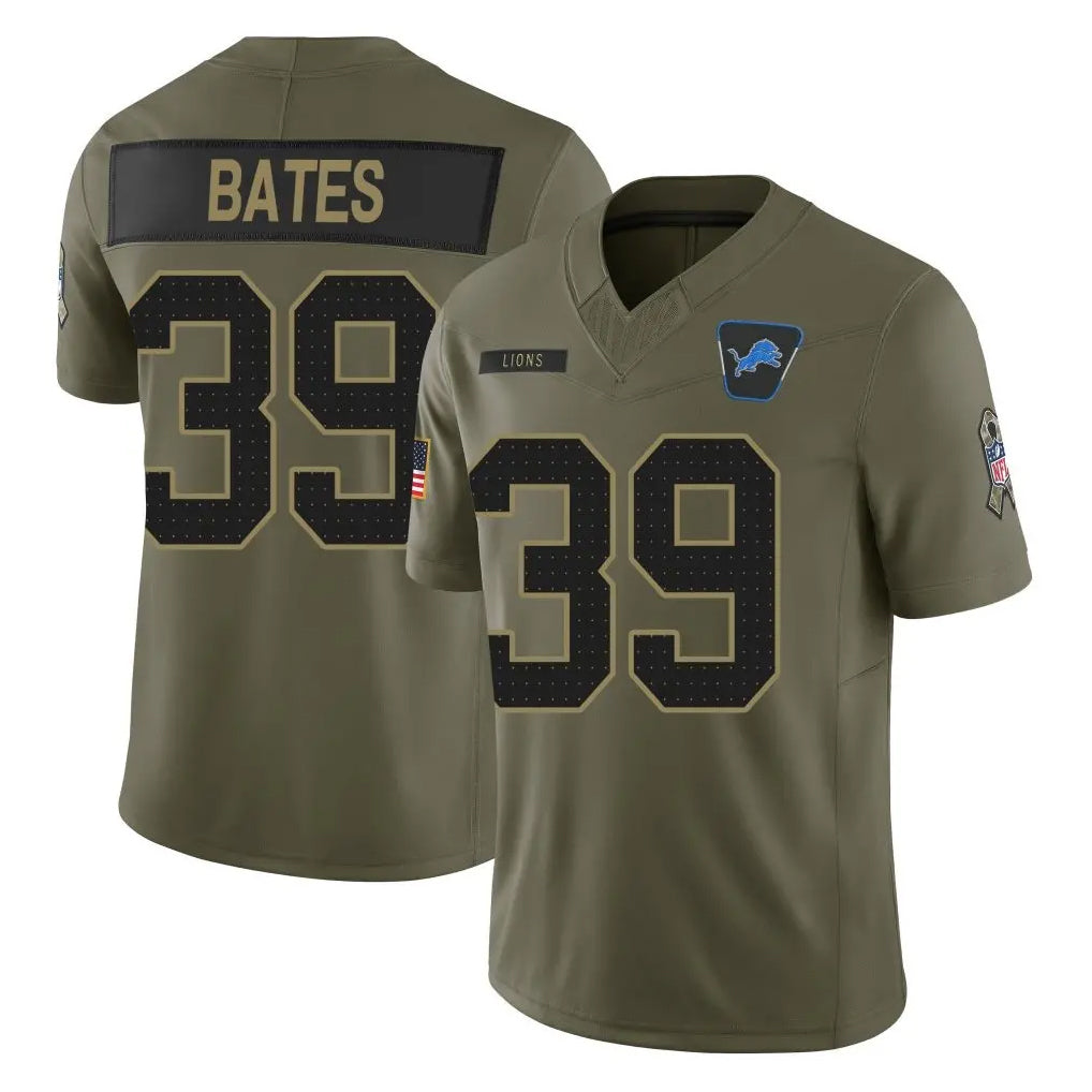 Ncoe D.Lions #39 Jake Bates Player Olive 2025 Salute To Service Limited Home Game Stitched Jerseys