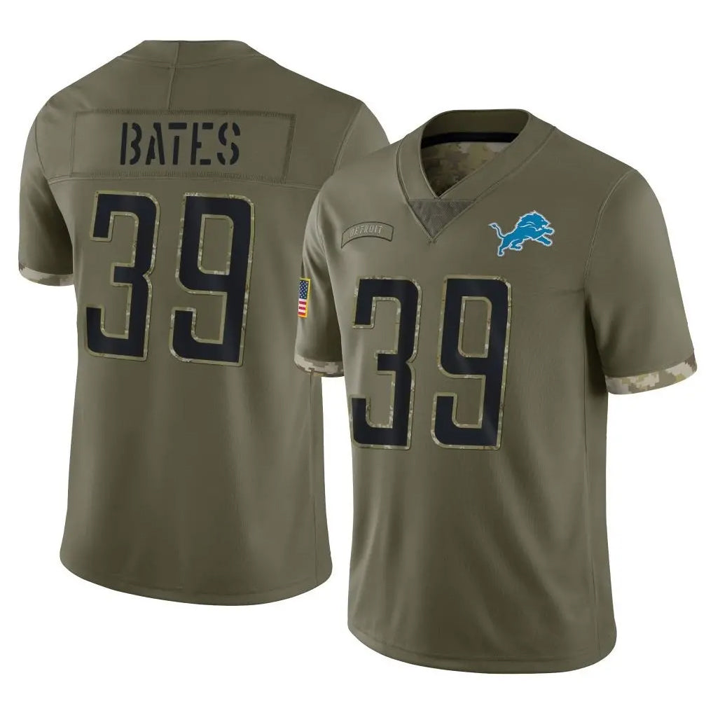 Ncoe D.Lions #39 Jake Bates Player Olive Salute To Service Limited Stitched Jerseys