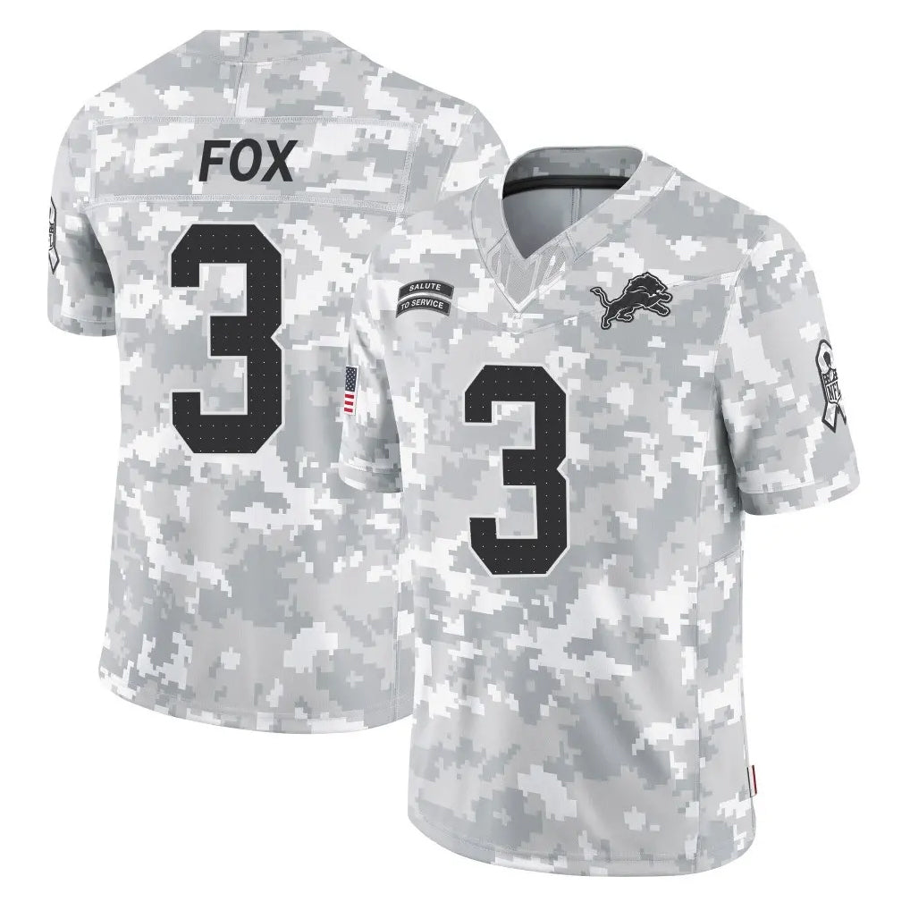 Ncoe D.Lions #3 Jack Fox Player Arctic Camo Salute To Service Limited Stitched Jerseys