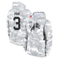 Ncoe D.Lions #3 Jack Fox Player Arctic Camo Salute to Service Hoodies Limited Game Stitched Jerseys